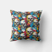 Urban Art Skull Pillow Design, Cojín B53 クッション (裏面)
