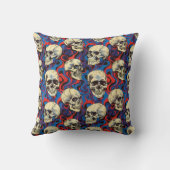 Urban Art Skull Pillow Design, Cojín B54 クッション (裏面)