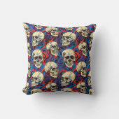 Urban Art Skull Pillow Design, Cojín B54 クッション (正面)