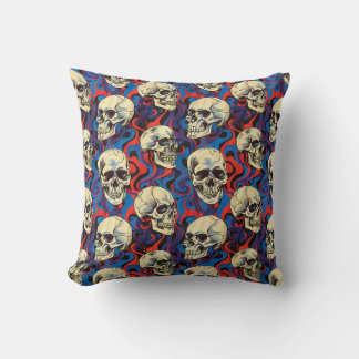 Urban Art Skull Pillow Design, Cojín B54 クッション