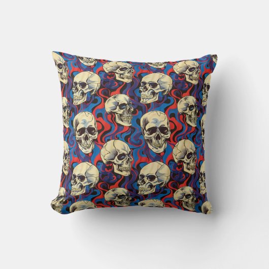 Urban Art Skull Pillow Design, Cojín B54 クッション (正面)