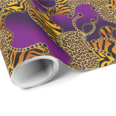 Urban Baroque Gold Chains Animal Print ラッピングペーパー (ロールコーナー)