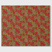 Urban Baroque Gold Chains Animal Print ラッピングペーパー (フラット)