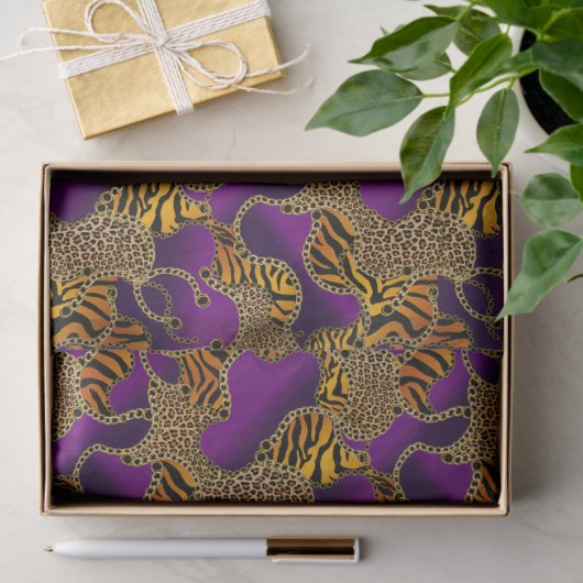 Urban Baroque Gold Chains Animal Print 薄葉紙 (ギフト)