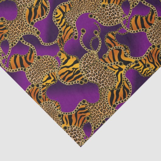 Urban Baroque Gold Chains Animal Print 薄葉紙 (詳細)