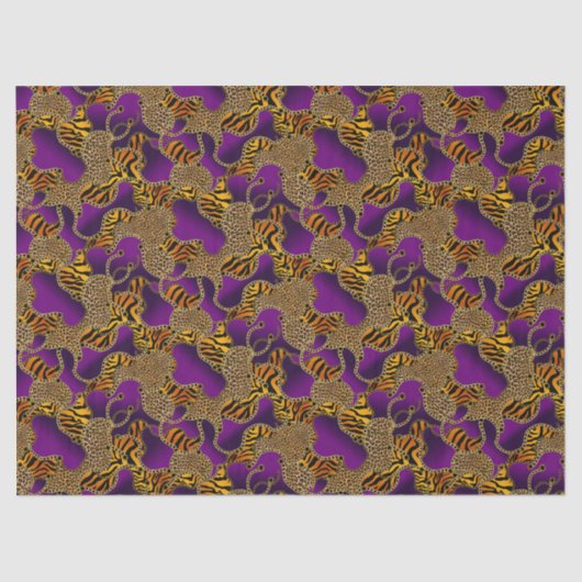 Urban Baroque Gold Chains Animal Print 薄葉紙 (正面)