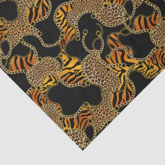 Urban Baroque Gold Chains Animal Print 薄葉紙 (詳細)