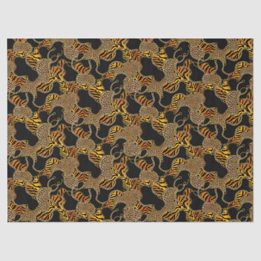 Urban Baroque Gold Chains Animal Print 薄葉紙 (正面)