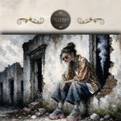 Urban Bohemian Woman Neutral Tones decoupage 薄葉紙