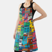 Urban Brazilian favela:カラフル背景。 エプロン (インサイチュ)