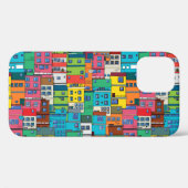 Urban Brazilian favela:カラフル背景。 Case-Mate iPhoneケース (裏面 (横))