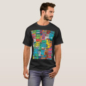 Urban Brazilian favela:カラフル背景。 Tシャツ (正面フル)