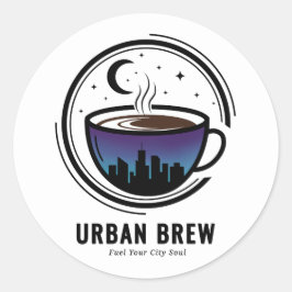 Urban Brew City Skyline Coffee ラウンドシール