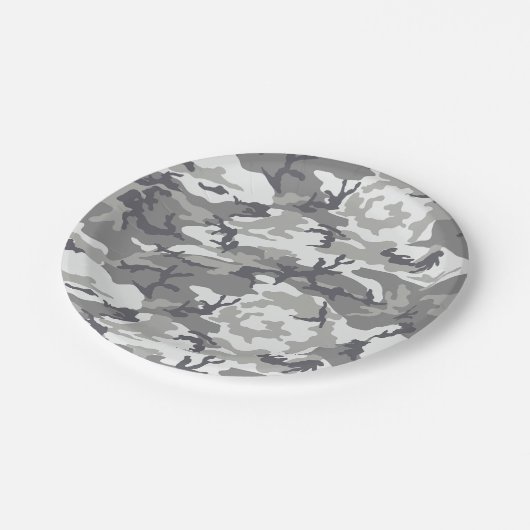 Urban Camo ペーパープレート (アングル)
