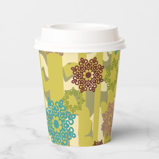 Urban Camouflage Floral Pattern Birthday 紙コップ (裏面)