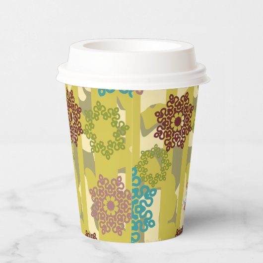 Urban Camouflage Floral Pattern Birthday 紙コップ (右)