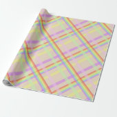 Urban Chic Rainbow Plaid Pattern ラッピングペーパー (アンロールド)