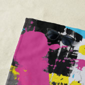 Urban Color Splash Abstract Street Art ビーチタオル (インサイチュ)