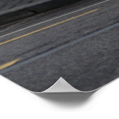 Urban Contrast: Yellow Van on Budapest City Street ポスター (角)