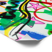 Urban Edgy Abstract Graffiti Poster | Positivity ポスター (コーナー)