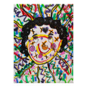 Urban Edgy Abstract Graffiti Poster | Positivity ポスター (正面)