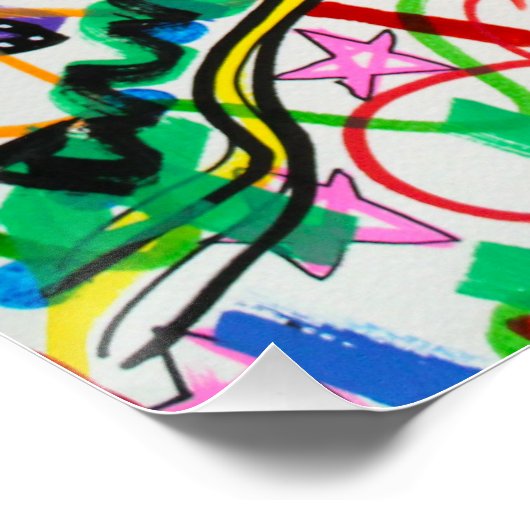 Urban Edgy Abstract Graffiti Poster | Positivity ポスター (コーナー)