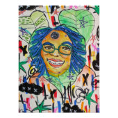 Urban Edgy Abstract Graffiti Poster | Summer Kaos ポスター (正面)