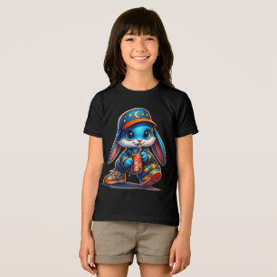 Urban Energy Bunny – かわいい漫画の子供 トライブレンドTシャツ