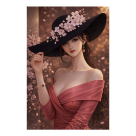 URBAN FLUID ELEGANCE — Crimson Bloom ポスター