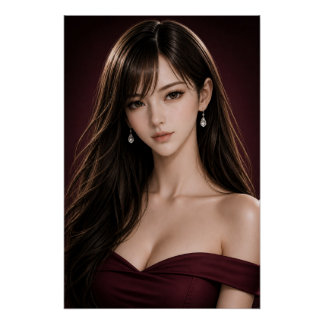 URBAN FLUID ELEGANCE — Velvet Gaze Poster ポスター
