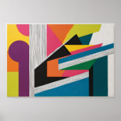 Urban Frequency」 – ジオメトカラフルリ抽象芸術 ポスター (正面)