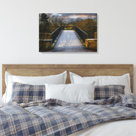 Urban Frosty Footbridge, Bradford キャンバスプリント