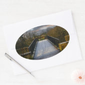 Urban Frosty Footbridge, Bradford 楕円形シール (封筒)