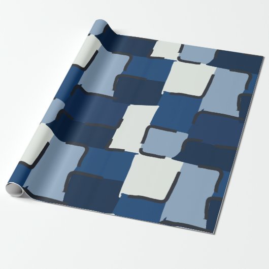 Urban Geo | Geo Cobalt | Hero Pattern ラッピングペーパー (アンロールド)