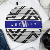 Urban Geometric Teen Room Personalized ラウンドクッション