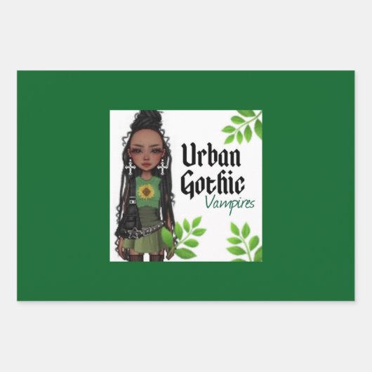 Urban Gothic Vampires Gift Wrap 9 ラッピングペーパーシート (正面)