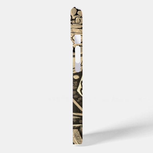 Urban Graffiti Art Beige Case-Mate iPhoneケース (裏面 / 左)