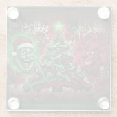 Urban Graffiti Christmas Holiday ガラスコースター (裏面)