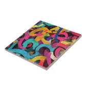 Urban Graffiti Collage with Bold Colors  Paint (6) タイル (側面)