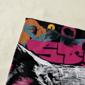 Urban Graffiti Owl Pop Art ビーチタオル (インサイチュ)