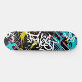Urban Graffiti Street Art Custom ThrowUp Tagging  スケートボード (横)