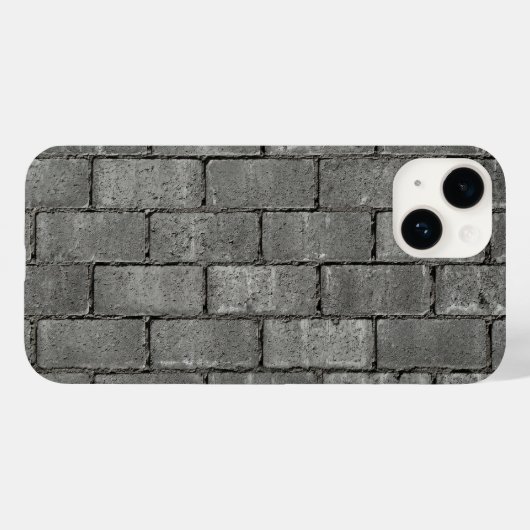 Urban Grey Brick Pavement Texture iPhone Case Case-Mate iPhoneケース (裏面 (横))