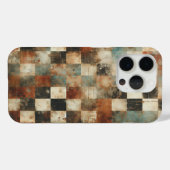 Urban Grunge Checkerboard Phone Case - Artistic  Case-Mate iPhoneケース (裏面 (横))