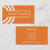 Urban Hipster名刺、オレンジ 名刺 (正面/裏面)