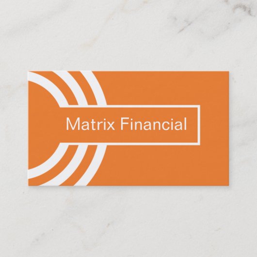 Urban Hipster名刺、オレンジ 名刺 (正面)