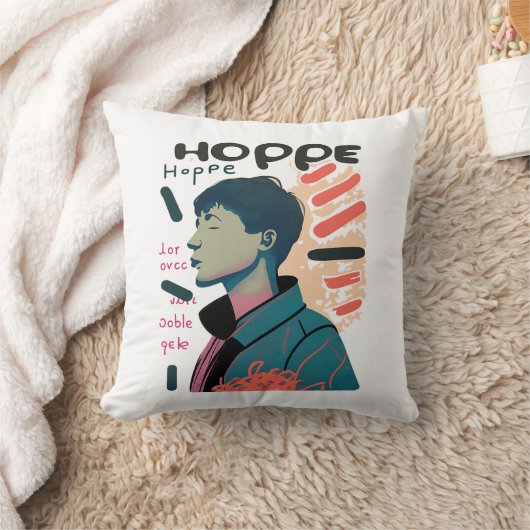 Urban Hope - Abstract Portrait Illustration クッション (ブランケット)