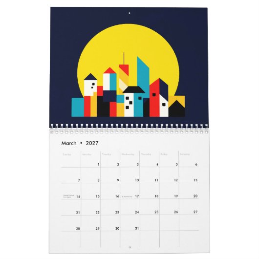 Urban landscape カレンダー (3月 2027)