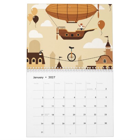 Urban landscape カレンダー (1月 2027)