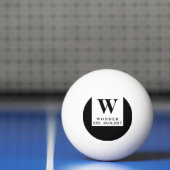 Urban Minimalist Wedding | Black Newlywed Monogram 卓球ボール (ネット)