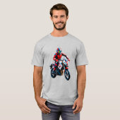 🏍️ Urban Motion Motorcycle Rider Street Style Tシャツ (正面フル)